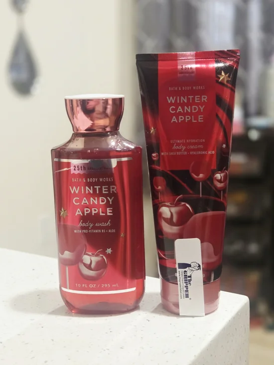 Bath & Body Works Winter Candy Apple Body Wash & Body Cream - X2