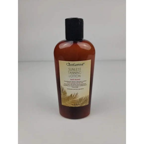 Just Nutritive Sunless Tanning Lotion Anti-Aging Tinted 8oz Face glow 75% full
