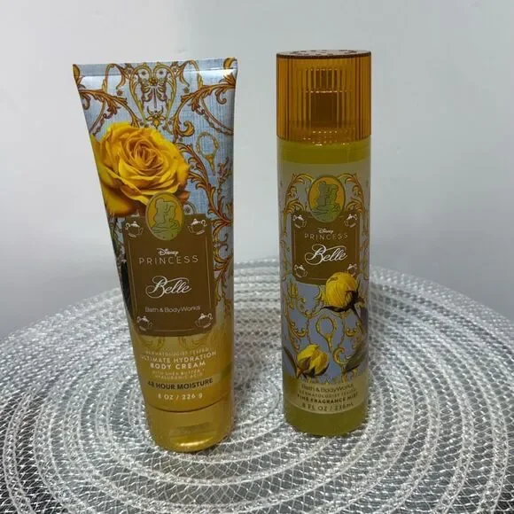 BBW Disney Princess Belle Fragrance Mist and Body Cream Set of 2 NWT