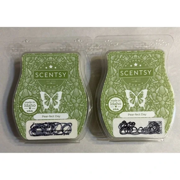 Lot of 2 Scentsy Wax Bar Melts Pear-fect Day Scent Retired NEW‎