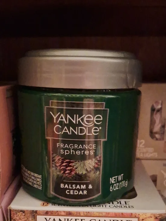 Yankee Candle Balsam & Cedar Fragrance Spheres - Green and Silver