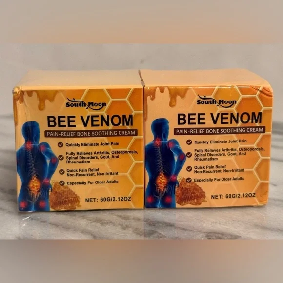 Bee Venom Pain-Relief Cream 2 new jars.  2.12 oz each jar