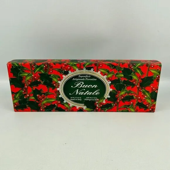 Saponificio Artigianale Fiorentino 3‎ Soap Set 5.29oz Buon Natale Gift Set