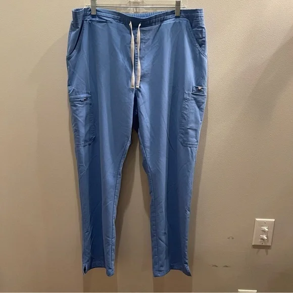 Figs Limited Edition Scrubs Yola Cargo Pants Men’s Size XL Blue TW2000R