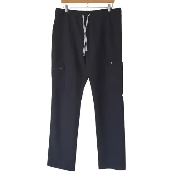 Figs Scrubs XL Men's Cairo‎ Cargo Scrub Pants Technical Collection Black Medical