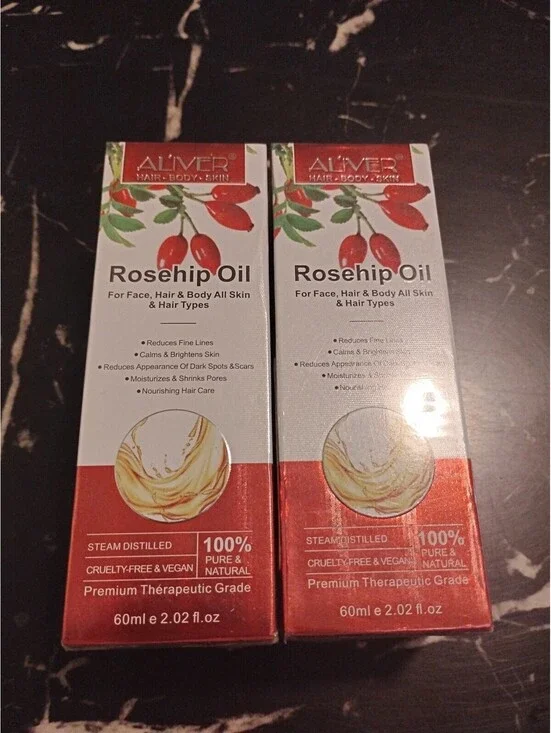 2 Packs / RoseHip Oil For Face, Hair & Body All Skin & Hair