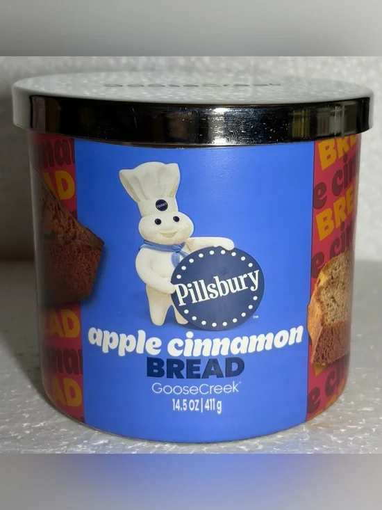 Goose Creek Pillsbury Apple Cinnamon Bread 3 Wick Candle 14.5 Oz