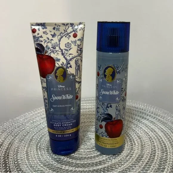 BBW Disney Princess Snow White Fragrance Mist and Body Cream Set of 2 NWT