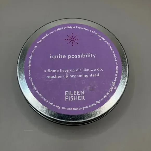 Eileen Fisher‎ Candle New Unlit Ignite Possibility Purple Tin 3”