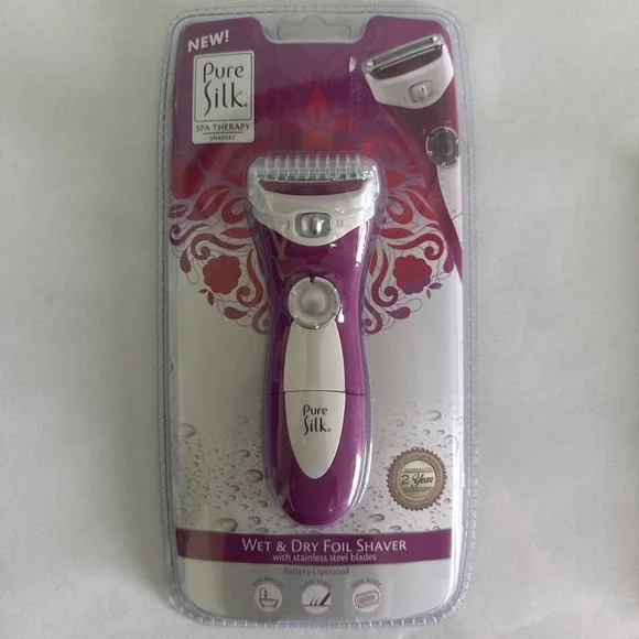 Pure Silk Spa Therapy Wet Dry Foil Shaver Trimmer Battery Operated NEW