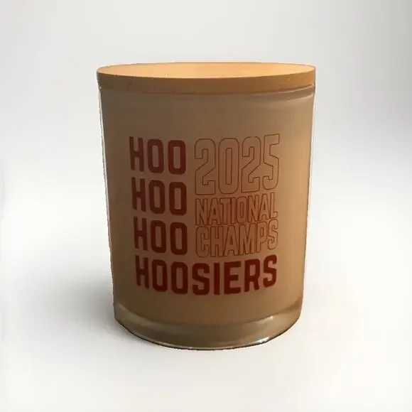 Indiana University 2026 National Championship Vintage Unique Vanilla Candle