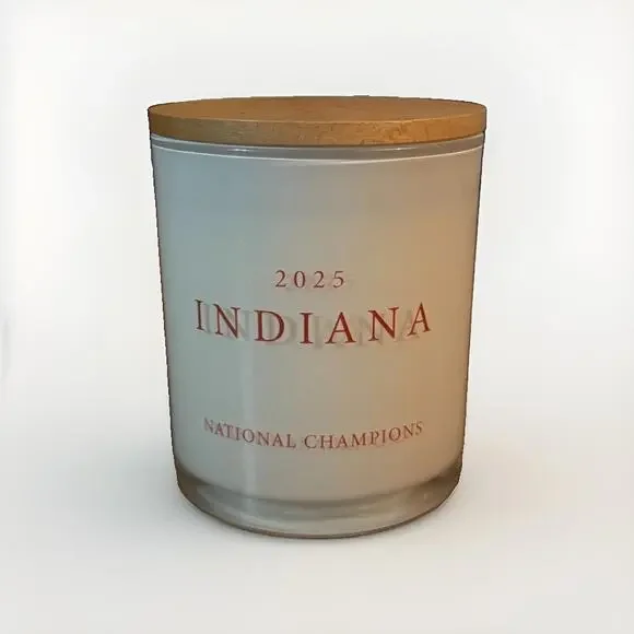 Indiana University 2026 National Championship Vintage Unique Vanilla Candle