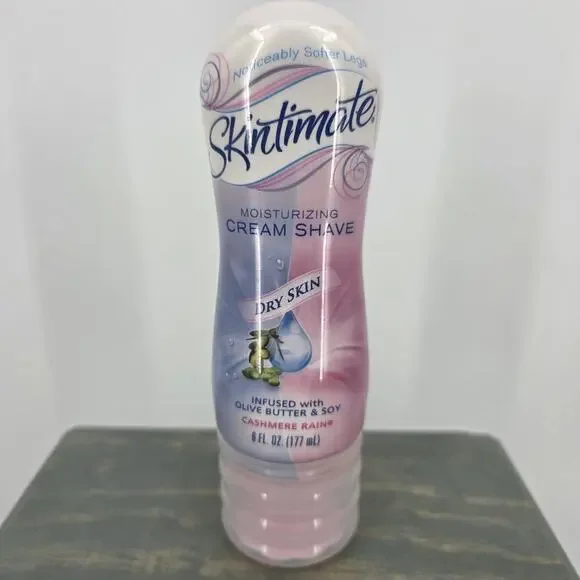 Skintimate Cream Shave Olive Butter & Soy Cashmere Rain 6 oz Discontinued NEW