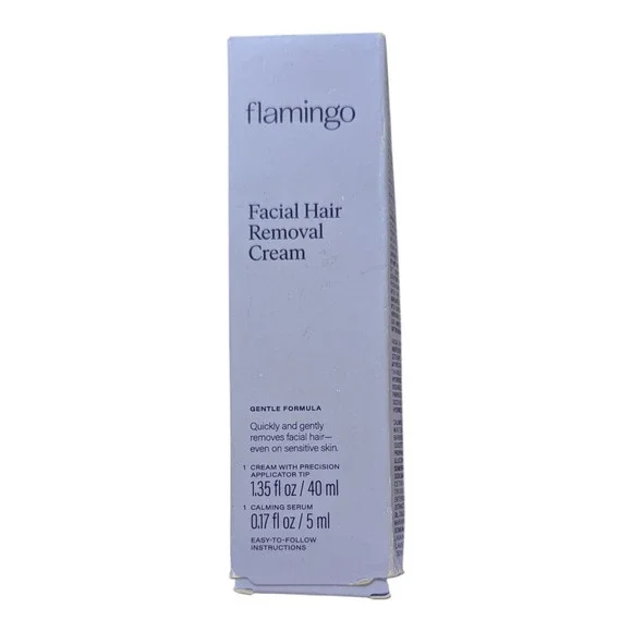 BBB. Flamingo Women'S Facial Hair Removal Cream‎ with Calming Serum, 1.35 Fl Oz