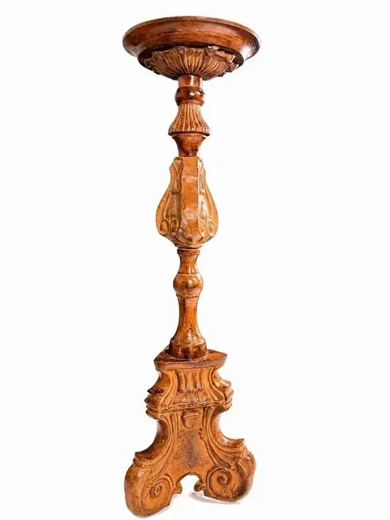 Victorian Cast Metal Candle Pedestal Stand