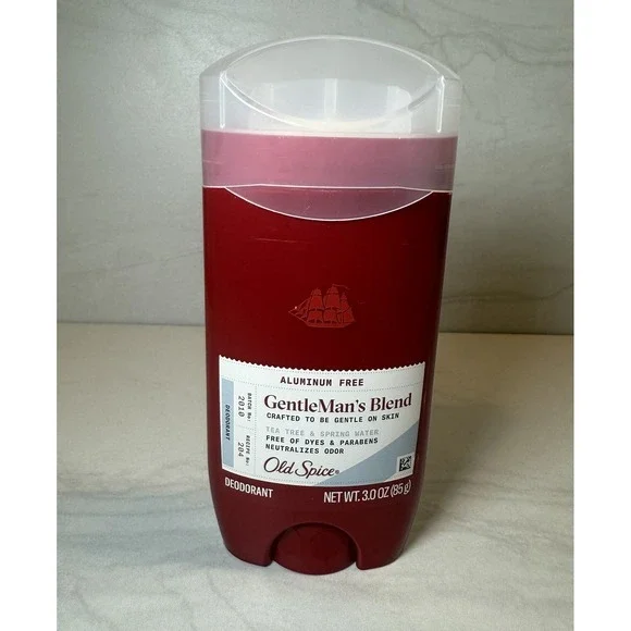 Old Spice Gentleman's Deodorant TeaTree &‎ Spring Water, Aluminum-Free, 3 oz New