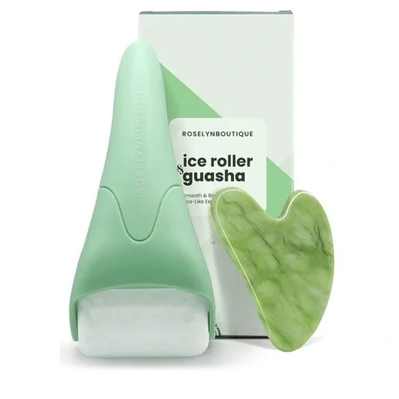 NEW - Ice Roller for Face & Gua Sha Facial Tools - Wrinkles Fine Lines Puffiness