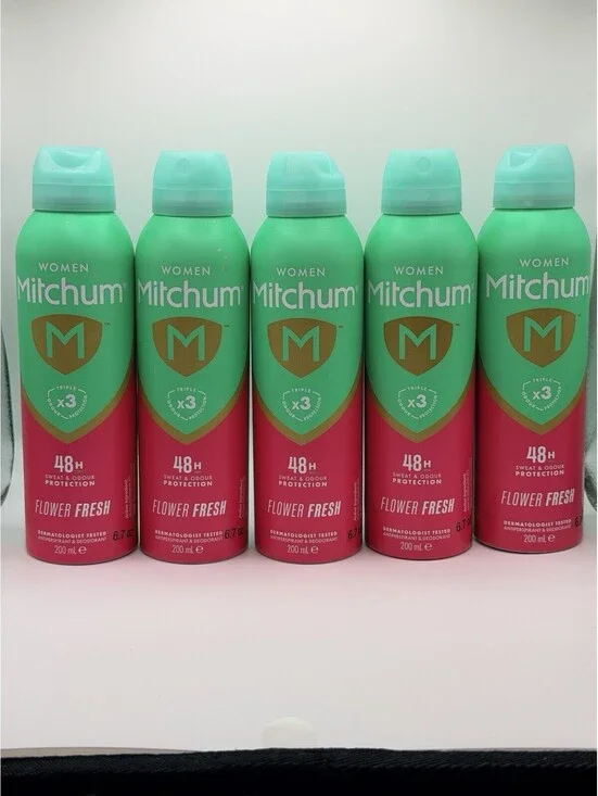 5x Mitchum Women Deodorant Spray Powder Fresh 150ml Antiperspirant New