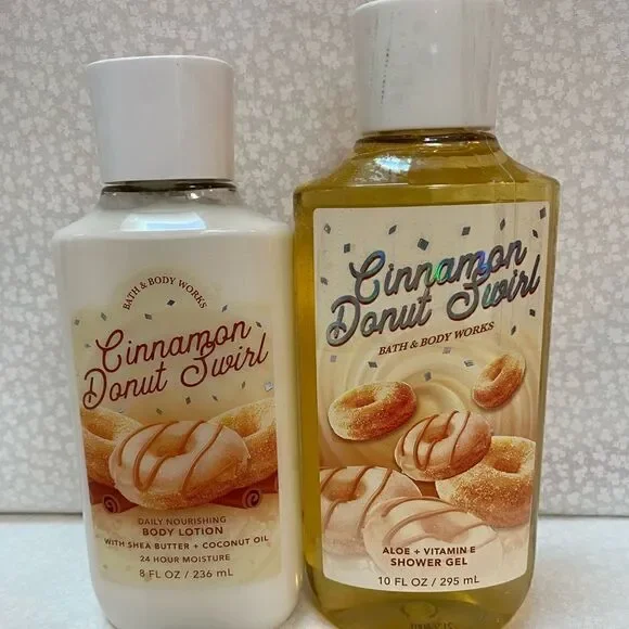 Bath and Body Works CINNAMON DONUT SWIRL 2  PC Set