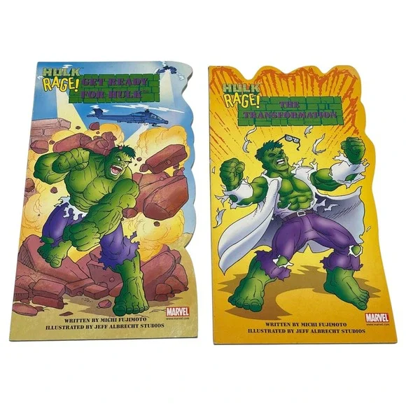 Marvel Hulk Rage Board Book Set Get Ready For Hulk The Transformation 2002 Kids