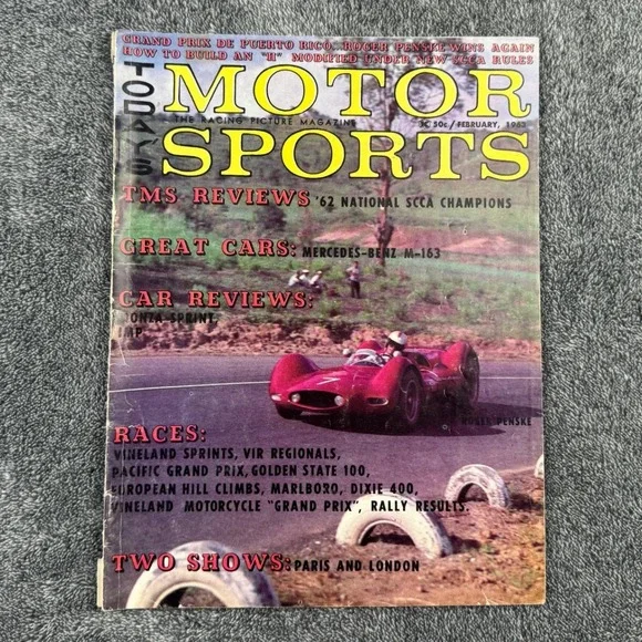 Vintage Todays Motor‎ Sports Magazine February 1963 Roger Penske Grand Prix SCCA