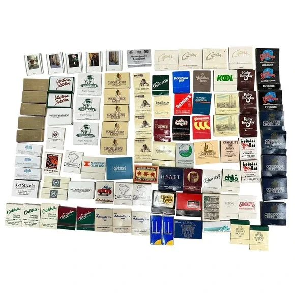 Huge Lot Of 100+ Matchbooks & Boxes From Various locations
