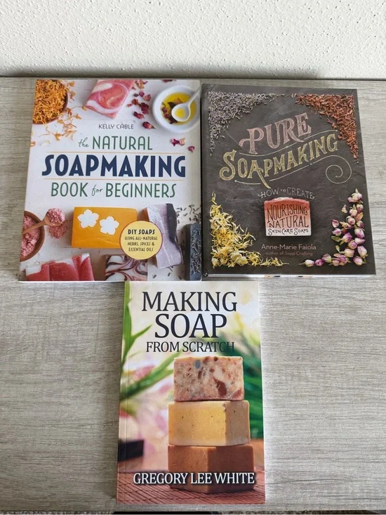 Soap Making Book Lot of 3 Natural Soapmaking Beginners Pure Making Scratch DIY