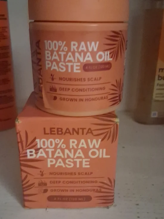 LEBANTA 100% Raw Batana Oil Paste - Peach/Coral Jar