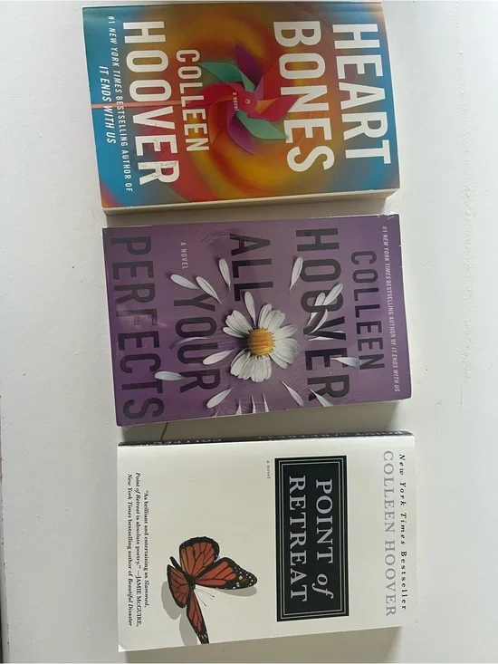 Colleen Hoover Book Set - Heart Bones, All Your Perfects, Point of Retreat