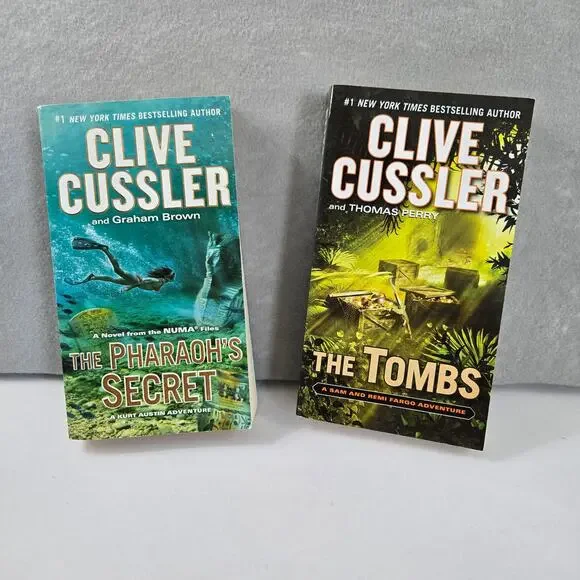 Clive Cussler Paperback Books - The Tombs and The Pharaoh's Secret