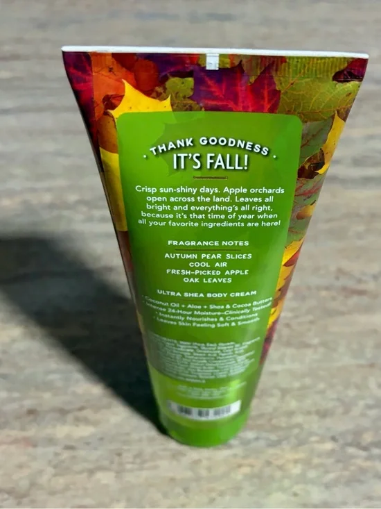 Bath & Body Works Discontinued Crisp Orchard Leaves Ultra Shea Body Cream