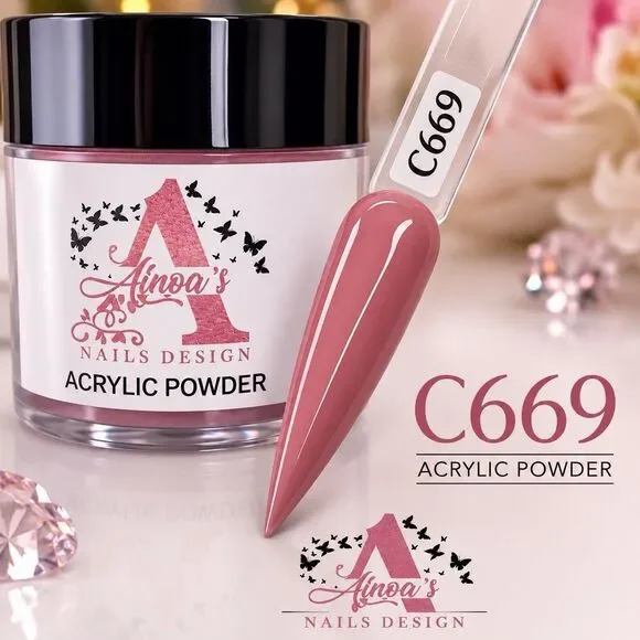 Ainoa's Nails Design Acrylic Powder Professional Formula C669