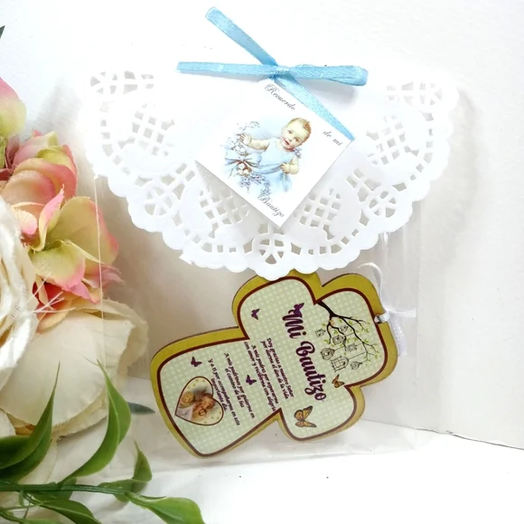 Cruz Mi Bautizo recuerdo bautismo. Cross Baptism Girl party favors. Baby shower