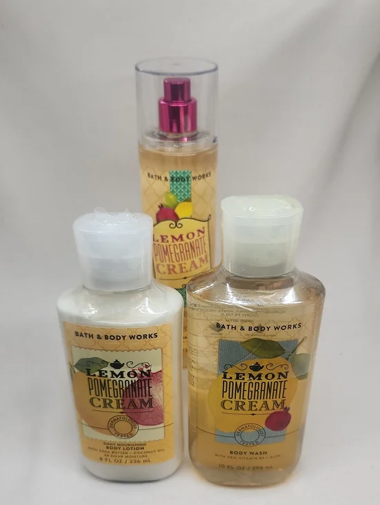 Bath & Body Works Lemon Pomegranate Cream Trio New BBW Sale