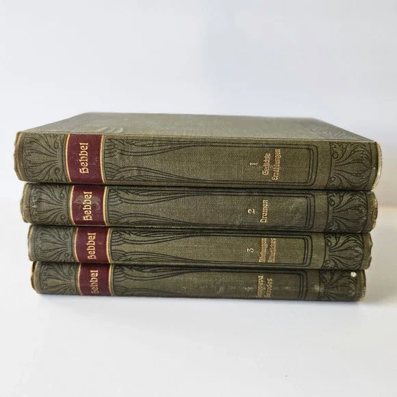1800s Hebbels Works by Dr. Karl Zeib Volumes 1-4 Meyers Classic Bibliograph Book