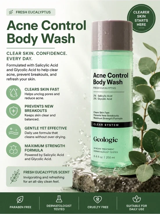 Acne Control Body Wash - Green