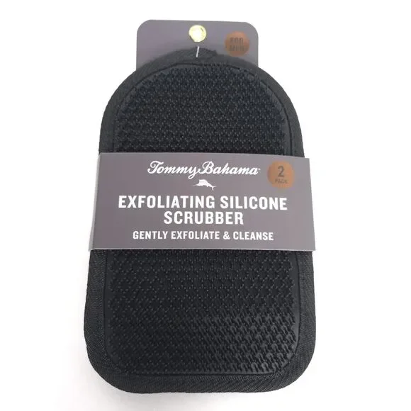 TOMMY BAHAMA New Men's Exfoliate Silicone Scrubber 2 Pack Gently Exfoliate‎