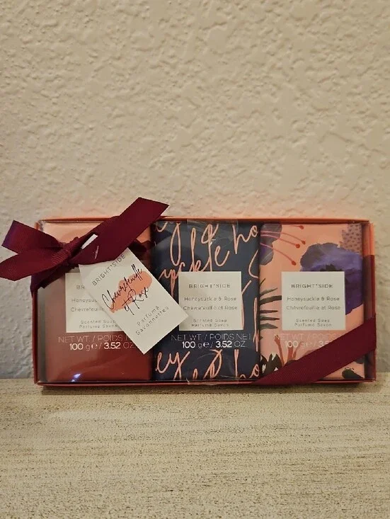 Honeysuckle & Rose Soap Duo — Pink and Navy Gift Set