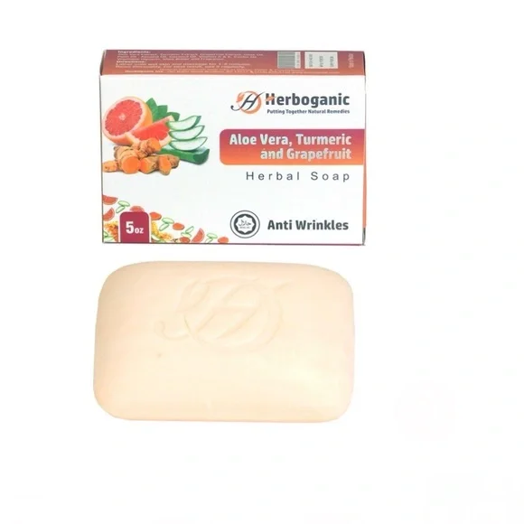 Herboganic: Aloe Vera, Turmeric and Grapefruit Herbal Soap, 5 oz 4/$30