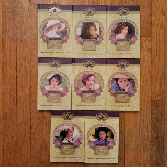 Elsie Dinsmore Hardcover 8 Book Lot Martha Finley Home School Teacher Gift
