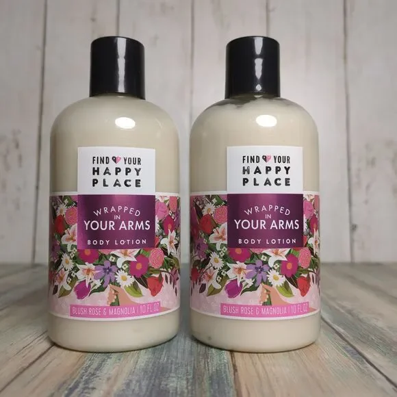 Find Your Happy Place Wrapped in Your Arms Moisturizing Body Lotion Lot 10oz