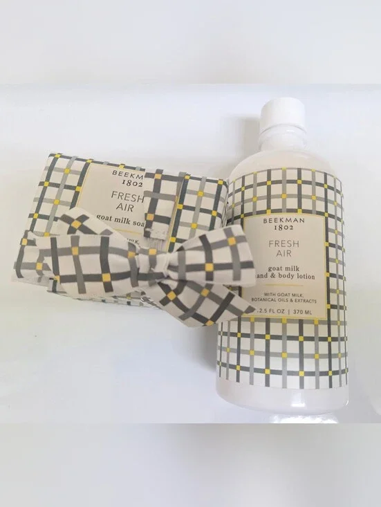 Beekman 1802 Fresh Air Goat Milk Lotion & 3 Soap Gift Set
