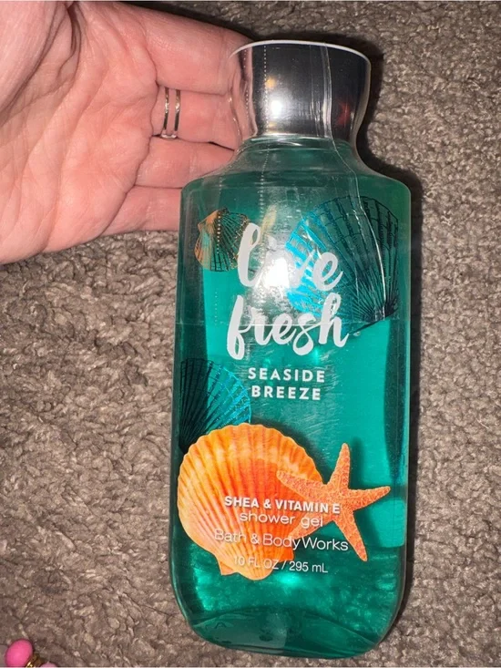Bath & Body Works Live Fresh Seaside Breeze Shower Gel - Teal & Orange Accents
