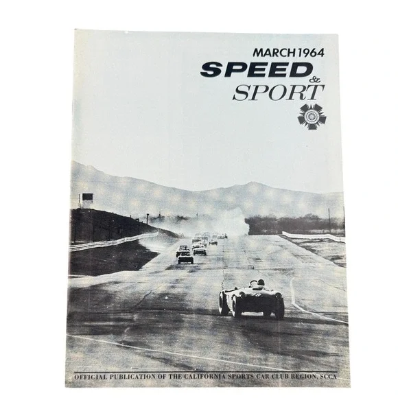 RARE VNTG March 64 Speed & Sport Magazine SCCA Riverside Raceway Sunbeam Alpine‎