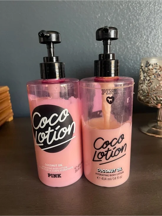 PINK Victoria's Secret Coco Lotion Coconut Oil Hydrating Body Lotion - Pink