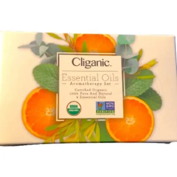Cliganic Essential Oils – Set of Aromatherapy Scents, Orange, Eucalyptus, Mint