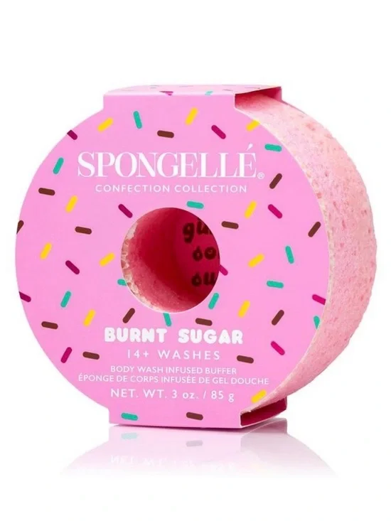 🪷 Spongellé Burnt Sugar Body Wash Infused Buffer: Strawberries & Cream Scent