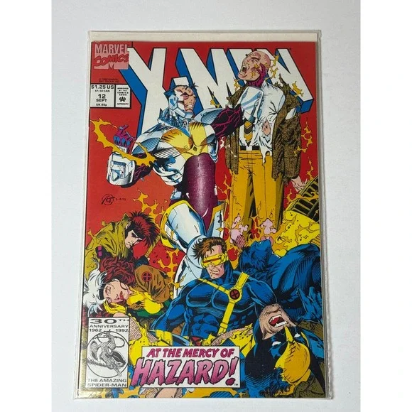 Marvel Comics X-Men 12 Sept 1992 30th Anniversary Spider-Man Hologram Hazard Art