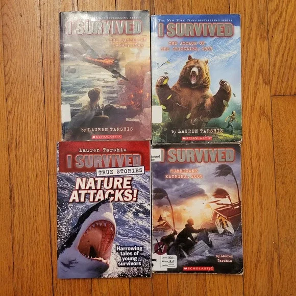 I Survived Book‎ Set 4 Books Lauren Tarshis Kids Historical Fiction Adventure