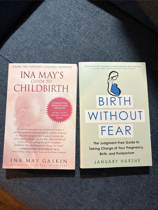 Ina May's Guide to Childbirth & Birth Without Fear - Pink & Light Green Book Set